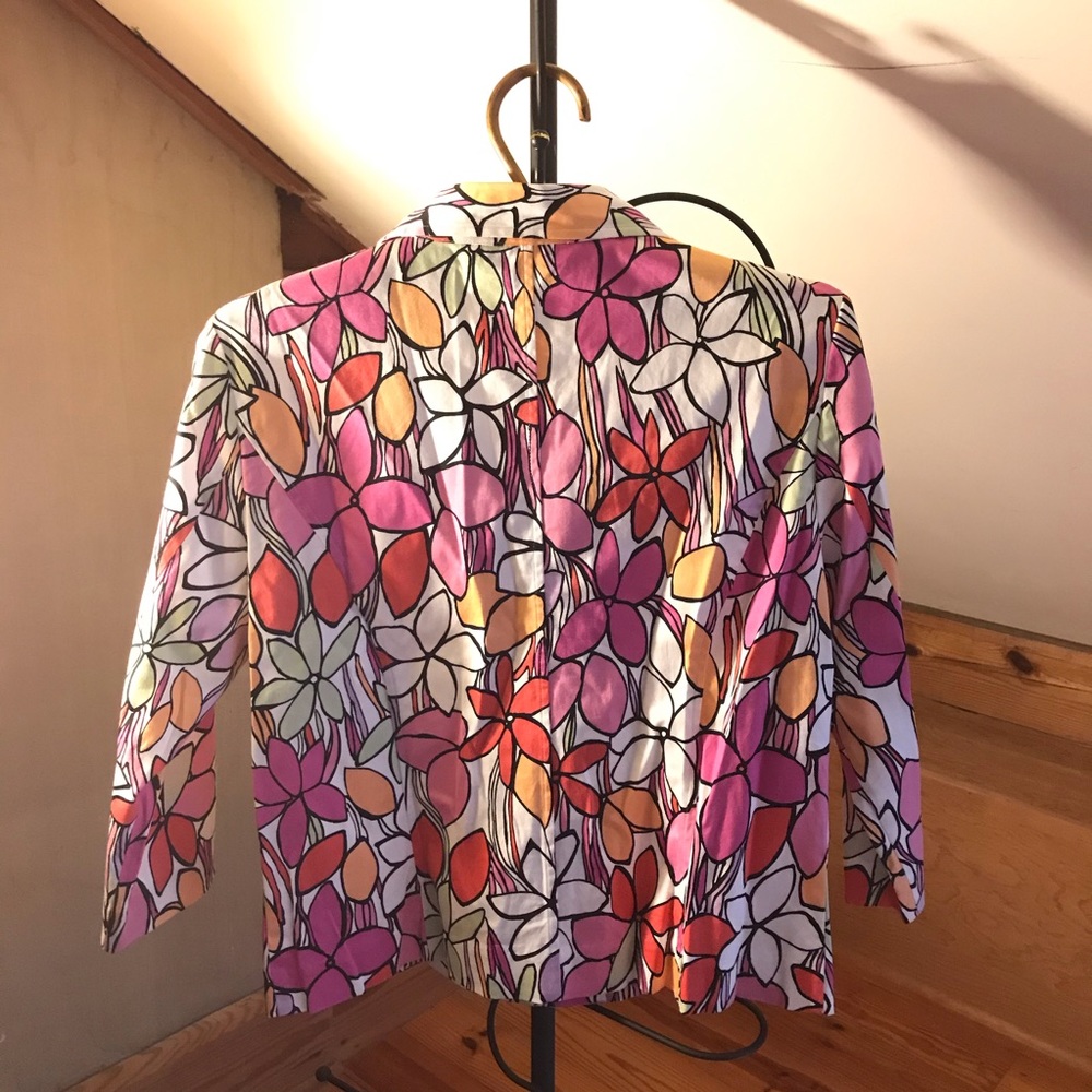 Ann Trinity Floral Zip Up Jacket, EUC, L - Picture 2 of 15